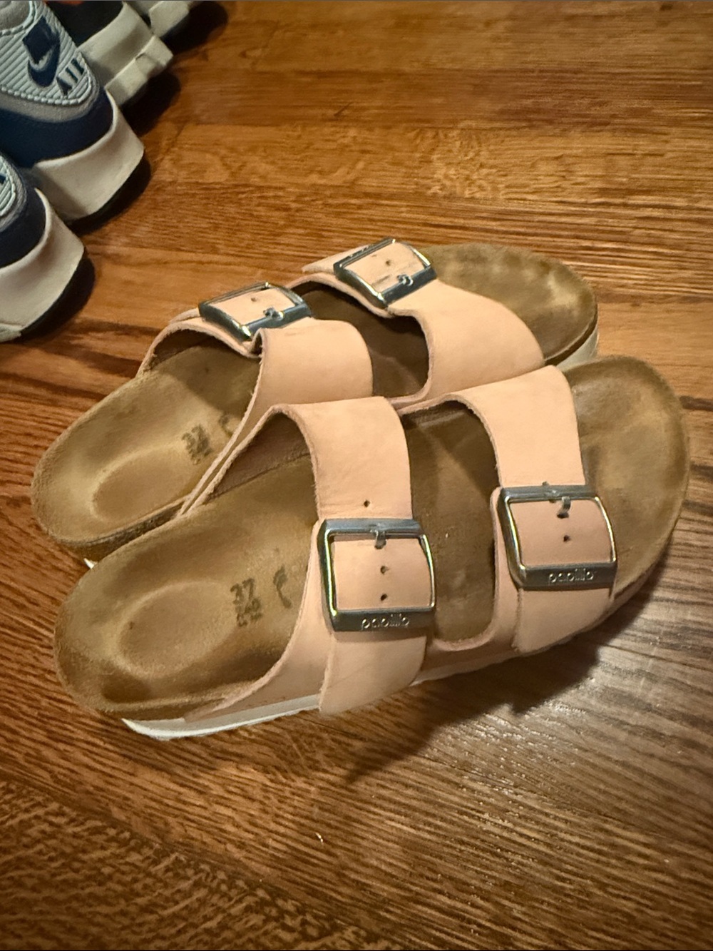 Papillio Women's Double Buckle Slide Sandals in Light Pink